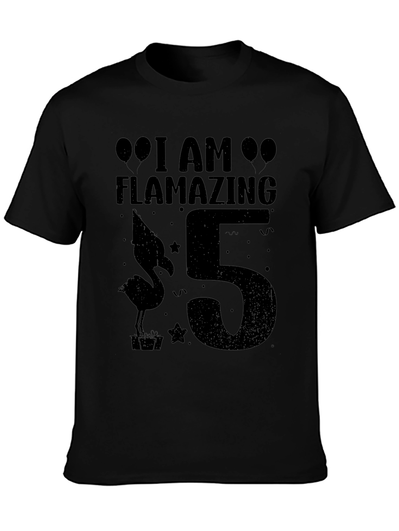 Flamazing 5th Birthday Black T-Shirt