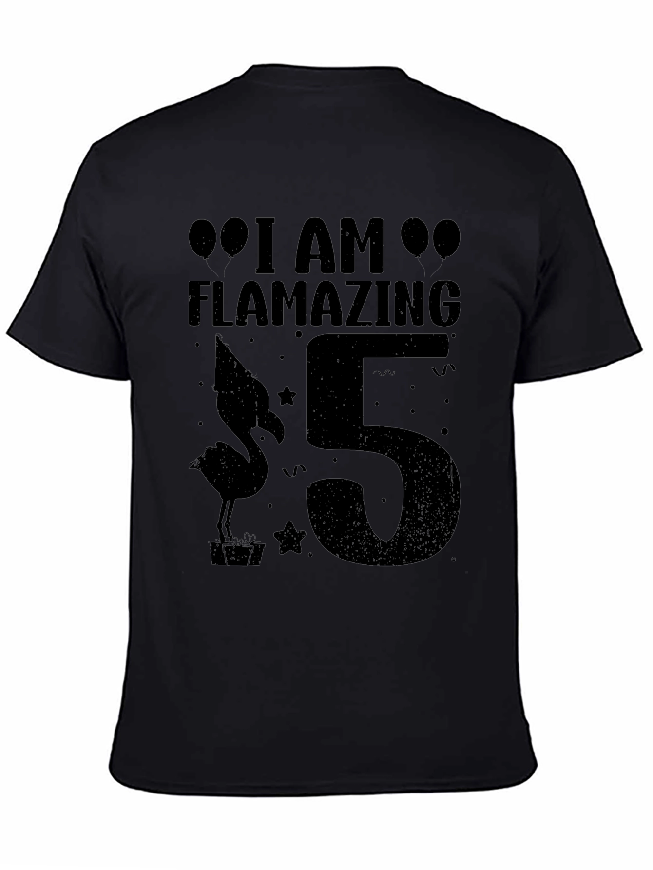 Flamazing 5th Birthday Black T-Shirt