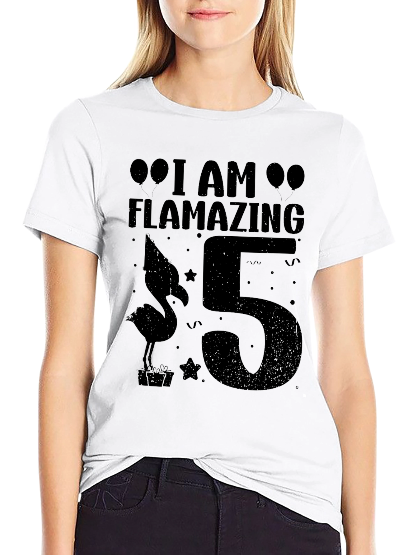 Flamazing 5th Birthday Black T-Shirt