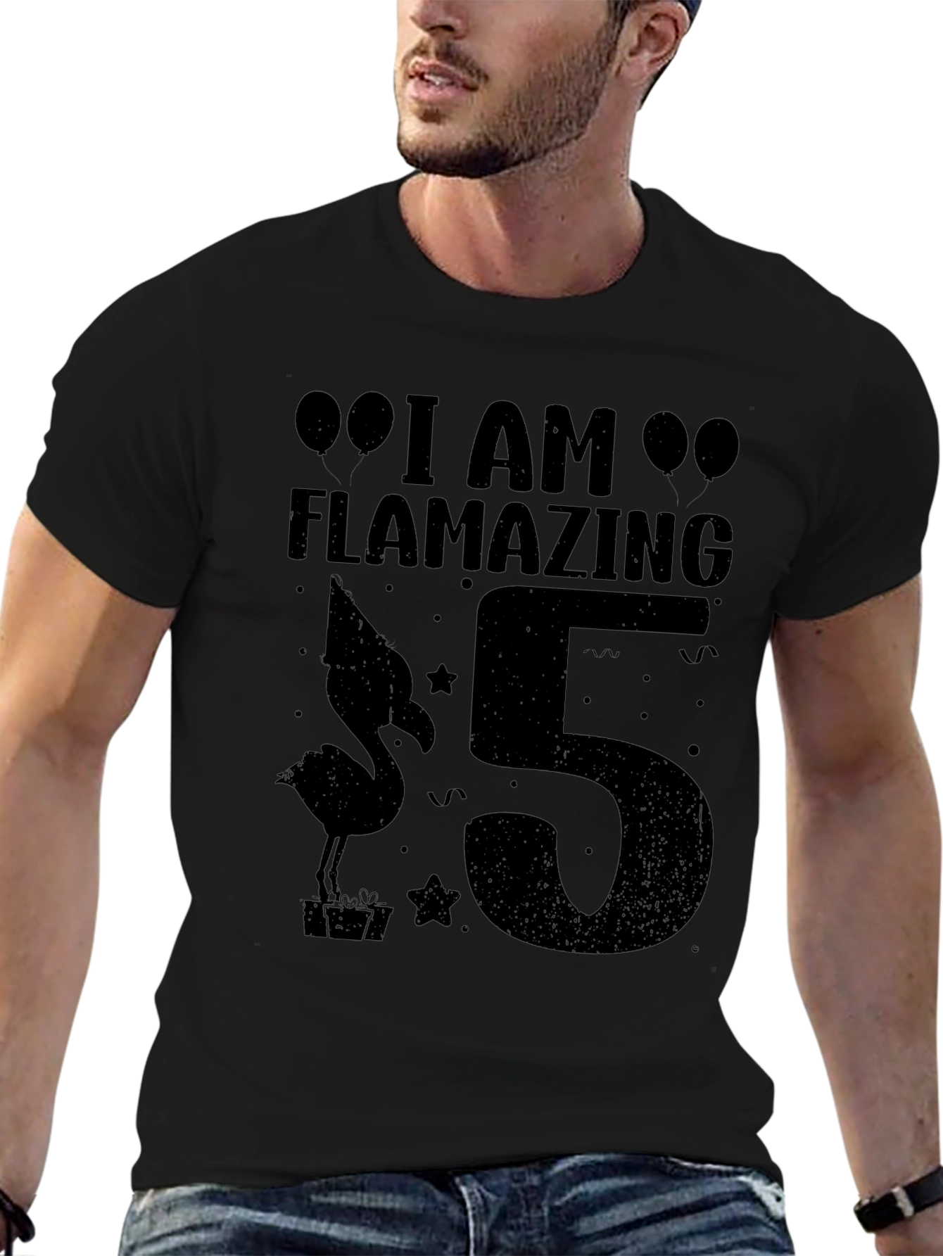 Flamazing 5th Birthday Black T-Shirt