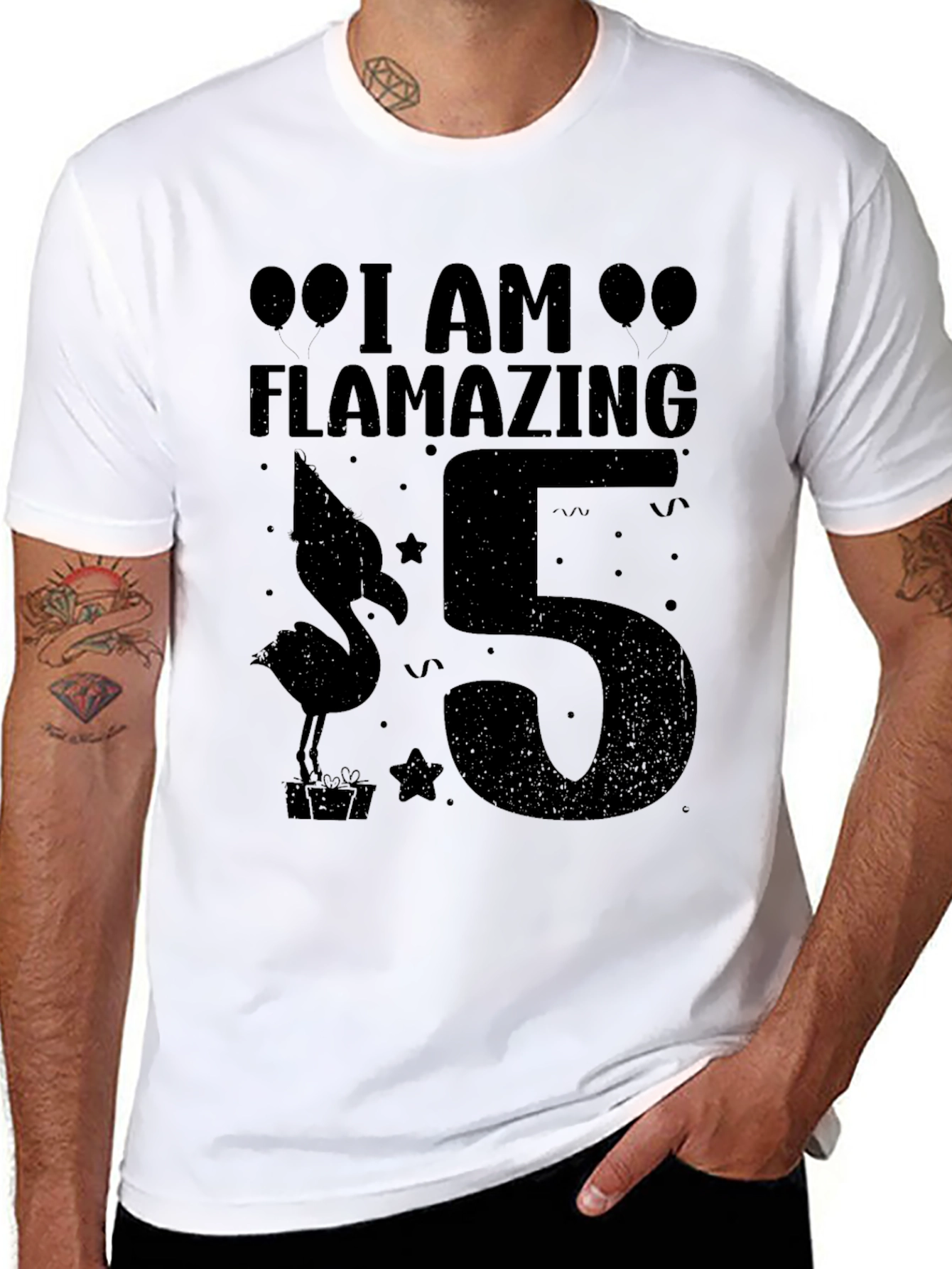 Flamazing 5th Birthday Black T-Shirt