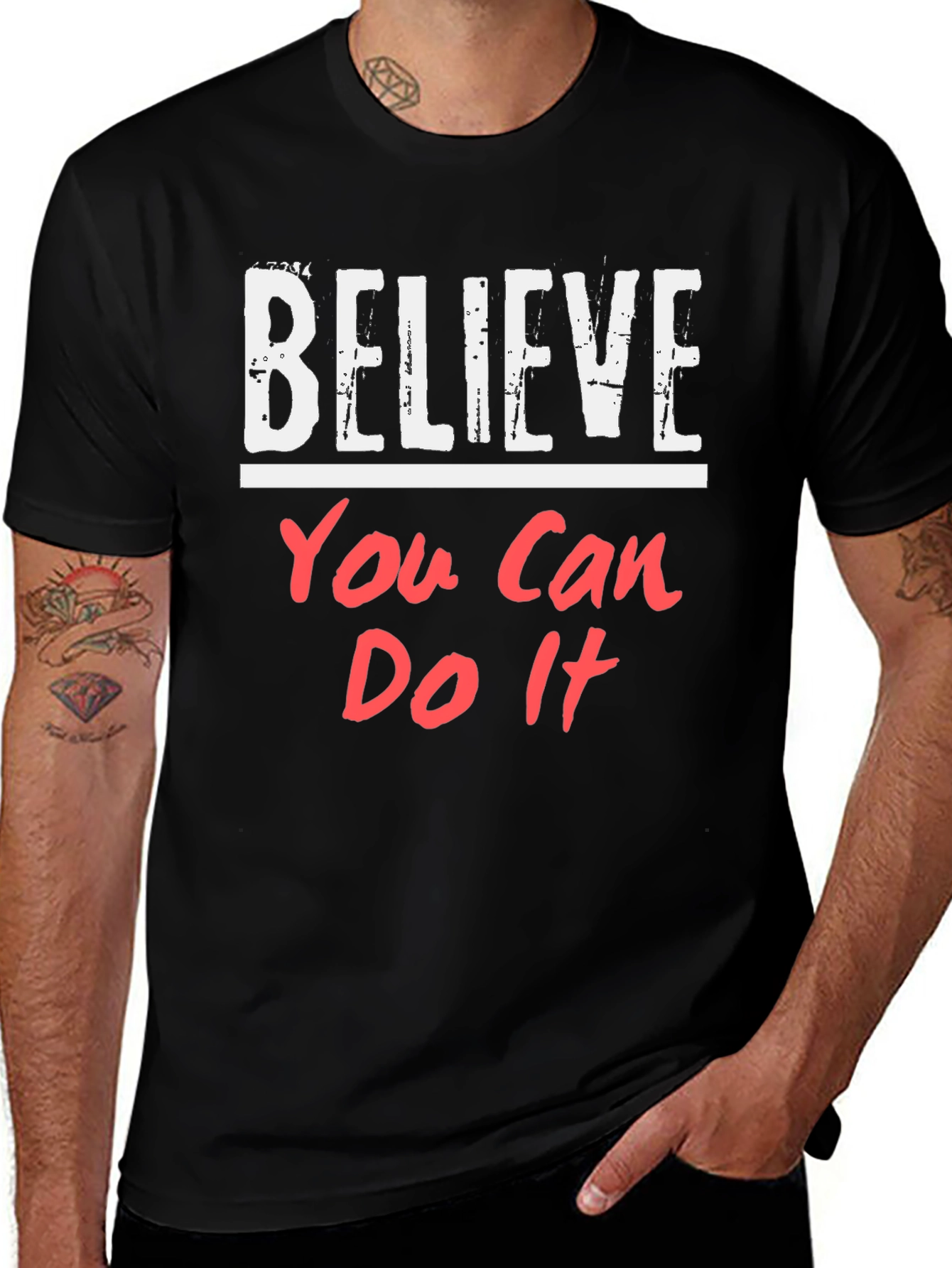 Believe You Can Do It Black T-Shirt