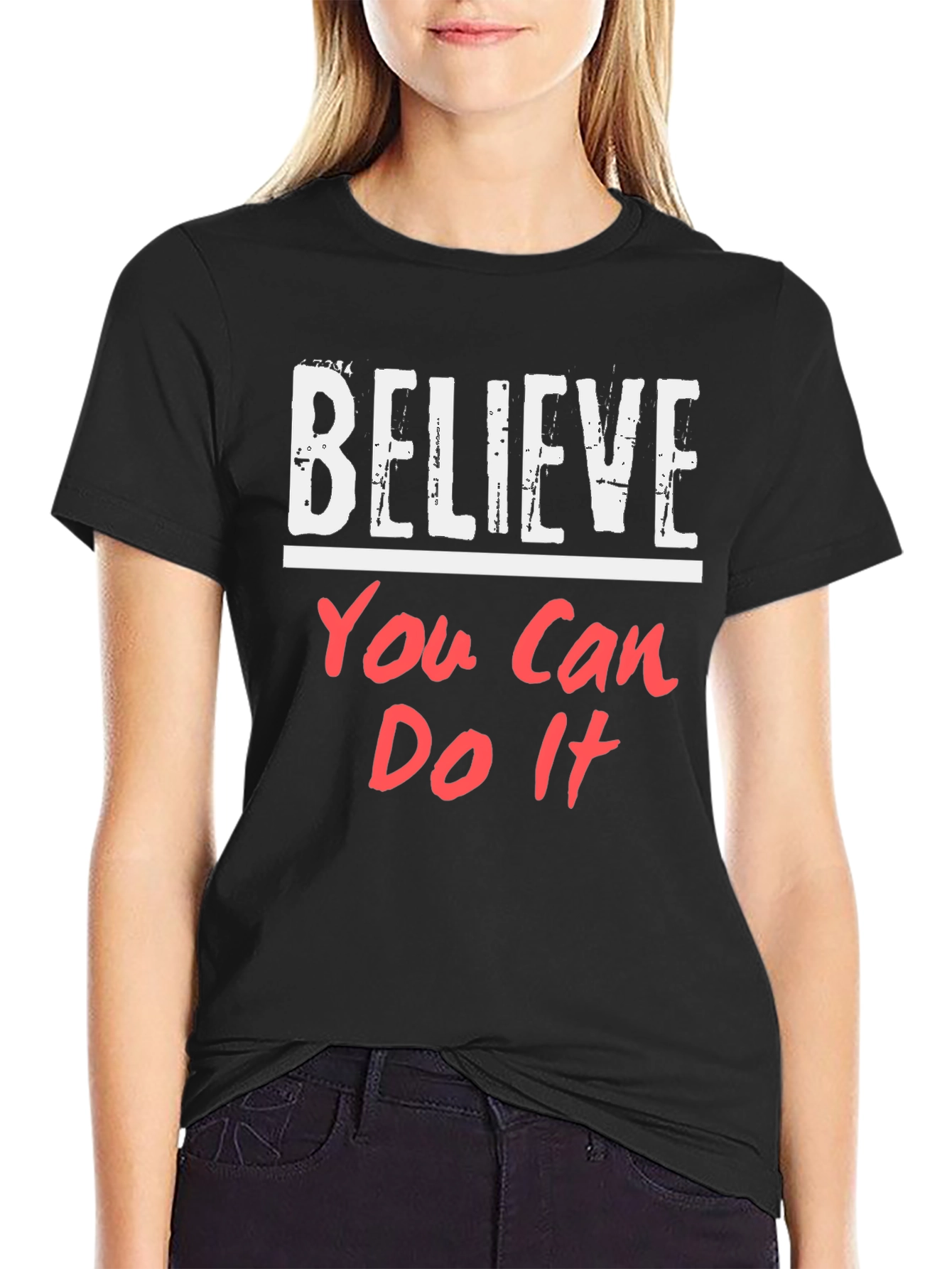 Believe You Can Do It Black T-Shirt