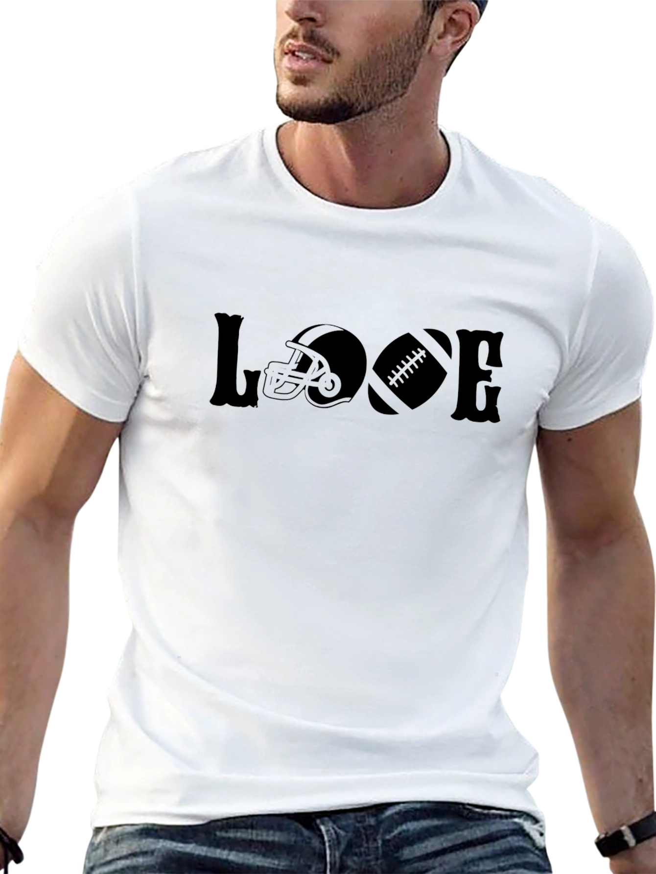 Football LOVE Graphic T-Shirt - Soft Cotton Tee