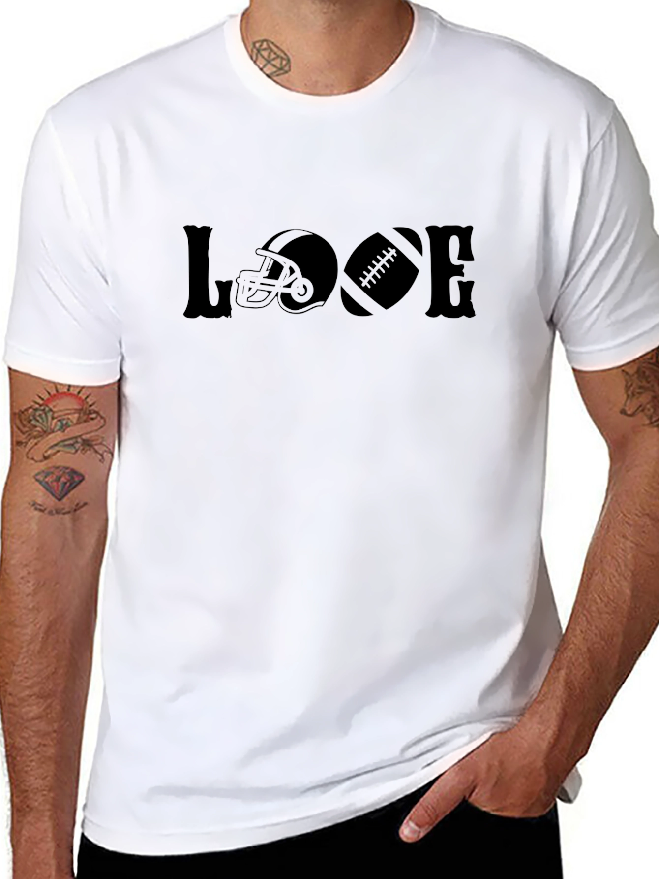 Football LOVE Graphic T-Shirt - Soft Cotton Tee