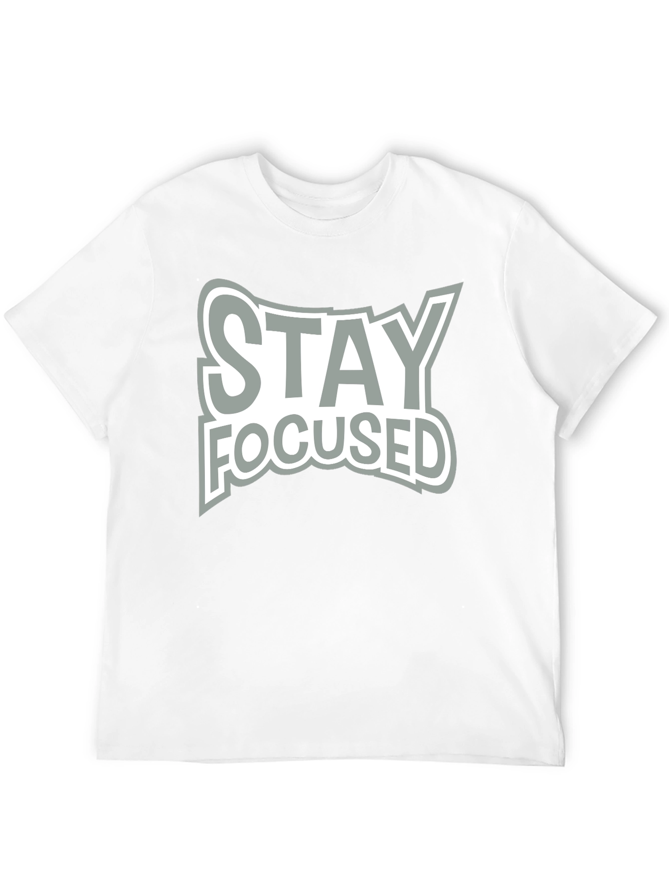 Stay Focused Graphic Black T-Shirt