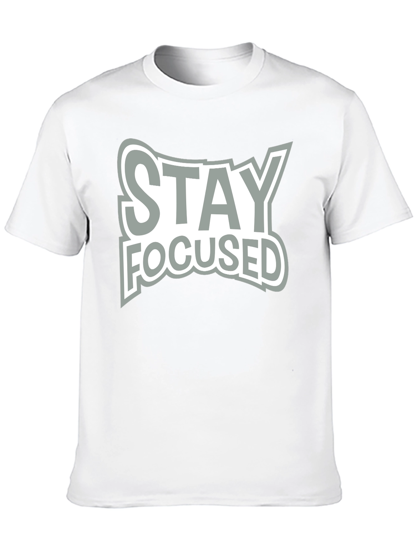 Stay Focused Graphic Black T-Shirt