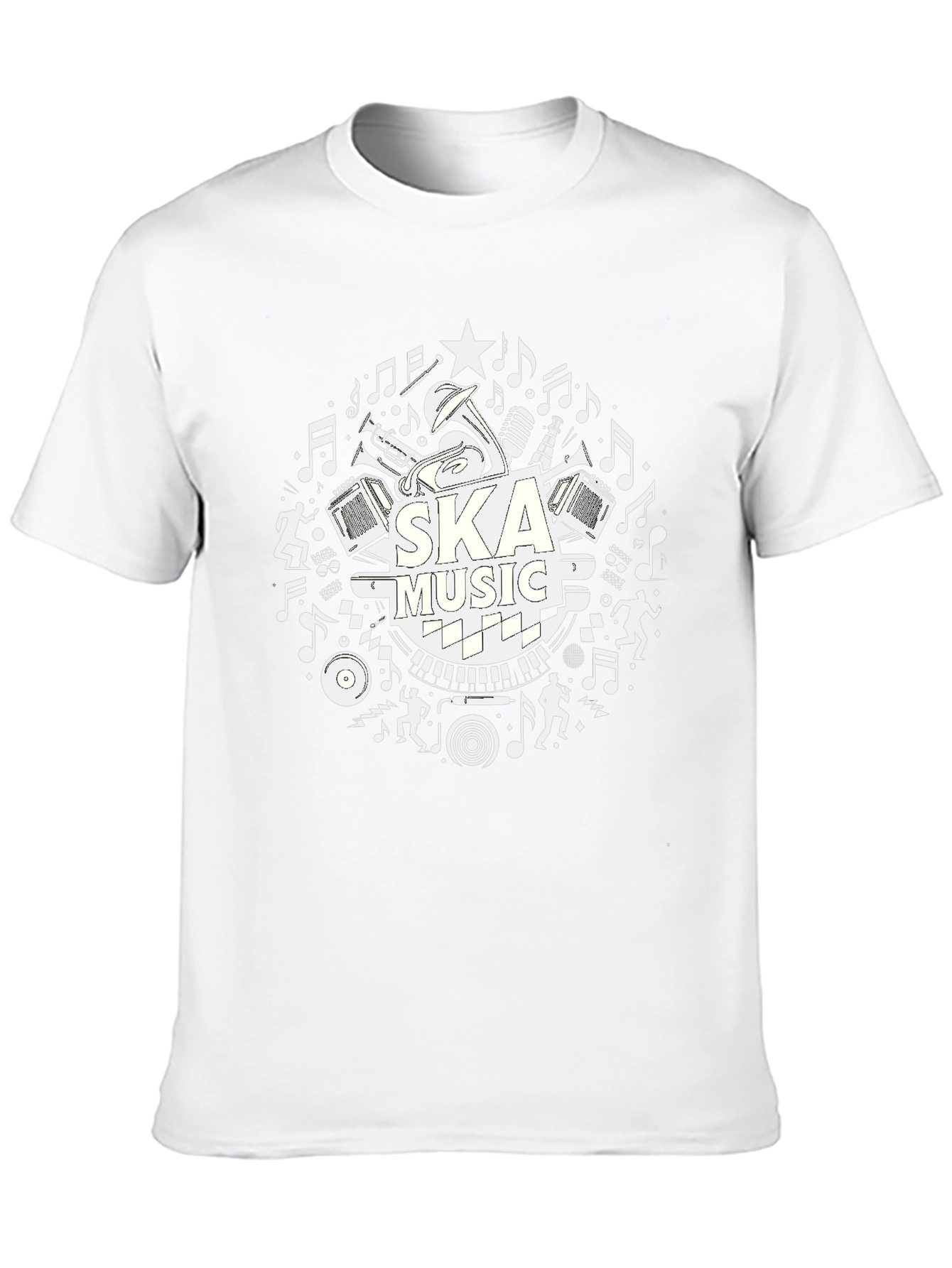 Ska Music Graphic T-Shirt - Black Cotton Tee
