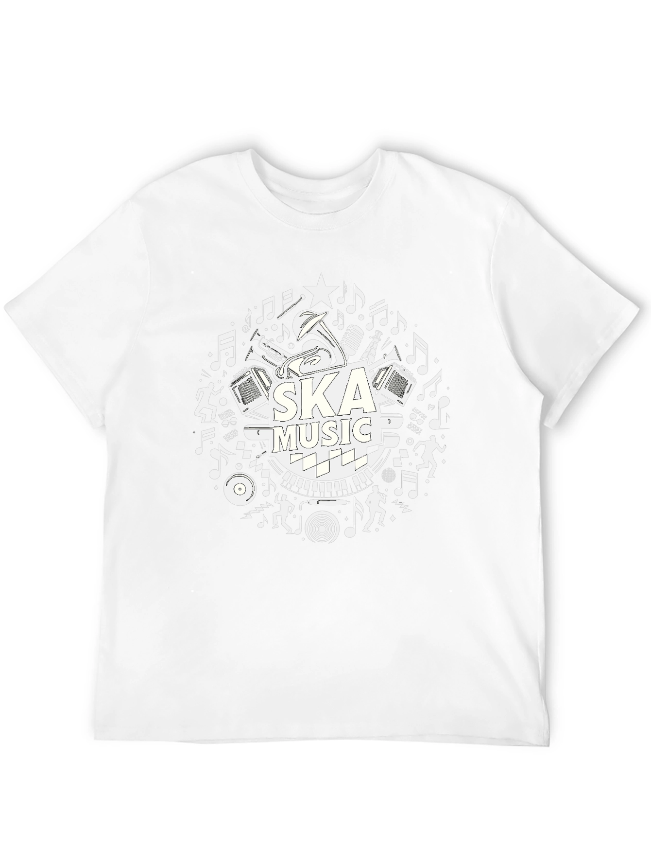 Ska Music Graphic T-Shirt - Black Cotton Tee