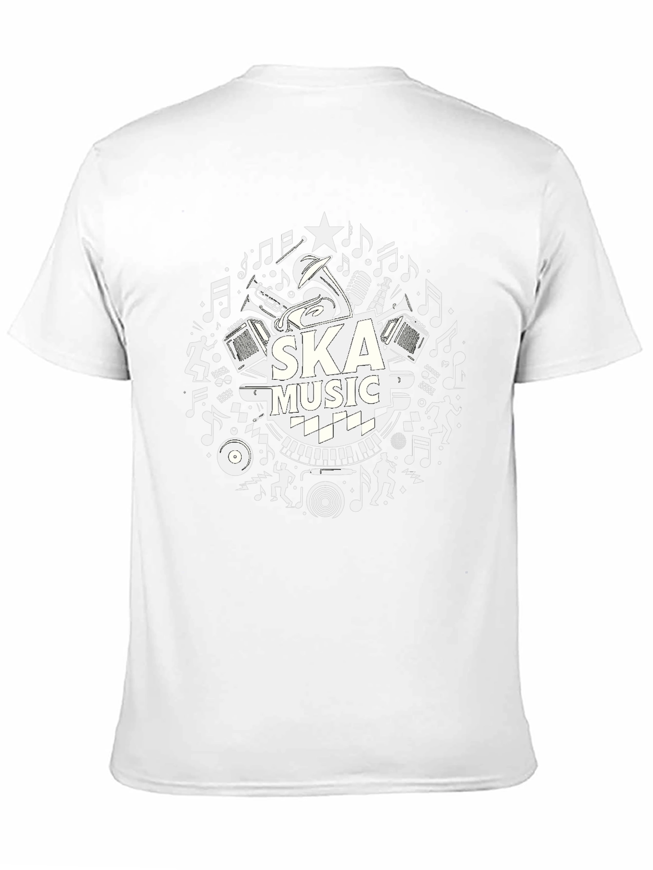 Ska Music Graphic T-Shirt - Black Cotton Tee