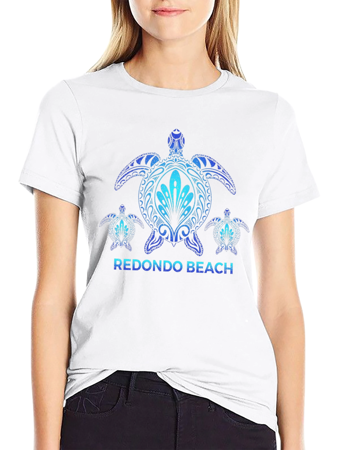 Redondo Beach Turtle T-Shirt - Black
