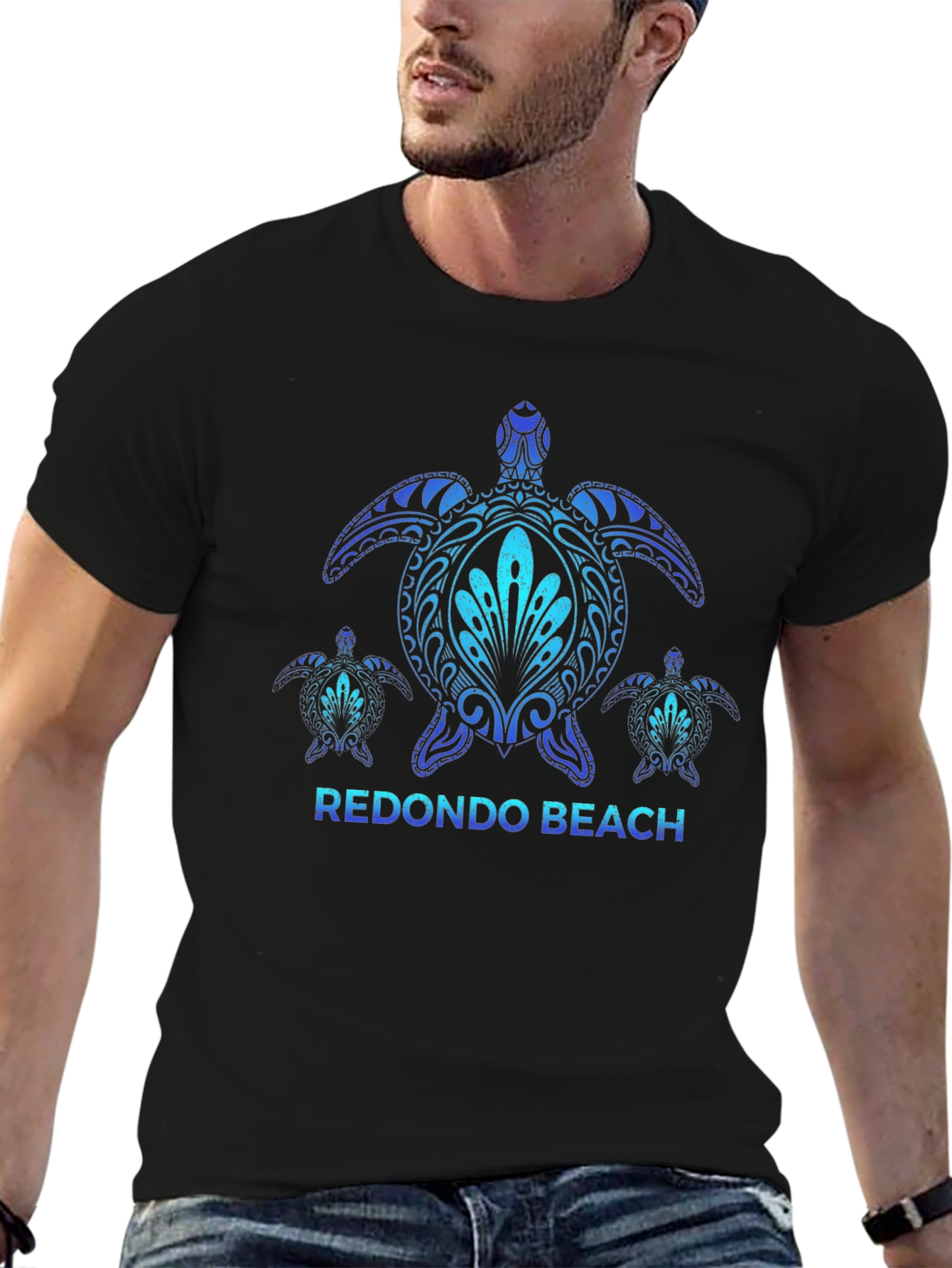 Redondo Beach Turtle T-Shirt - Black