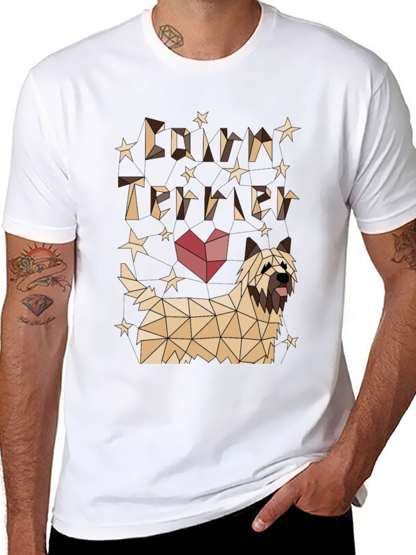 Cairn Terrier Geometric Graphic Tee