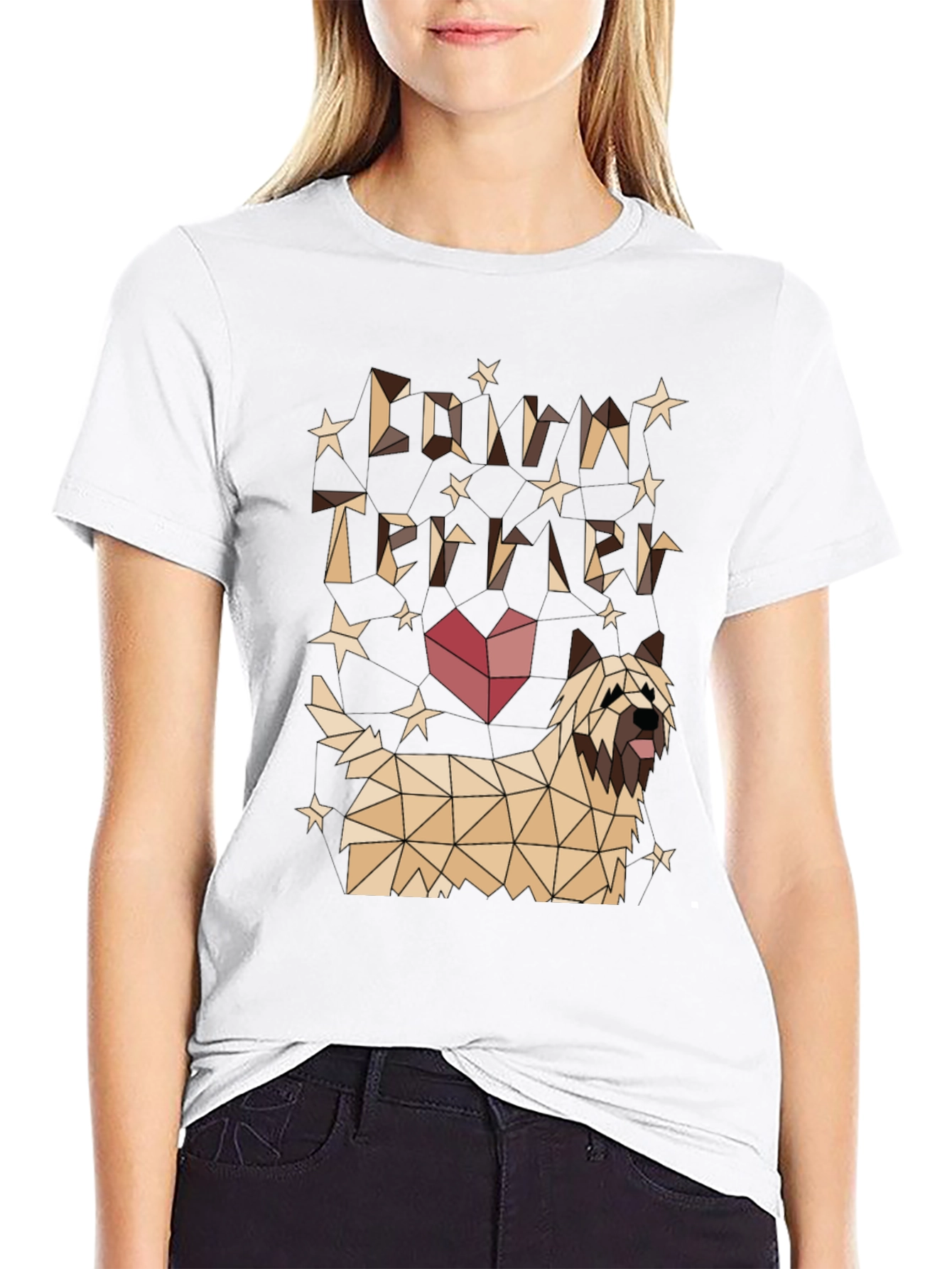 Cairn Terrier Geometric Graphic Tee