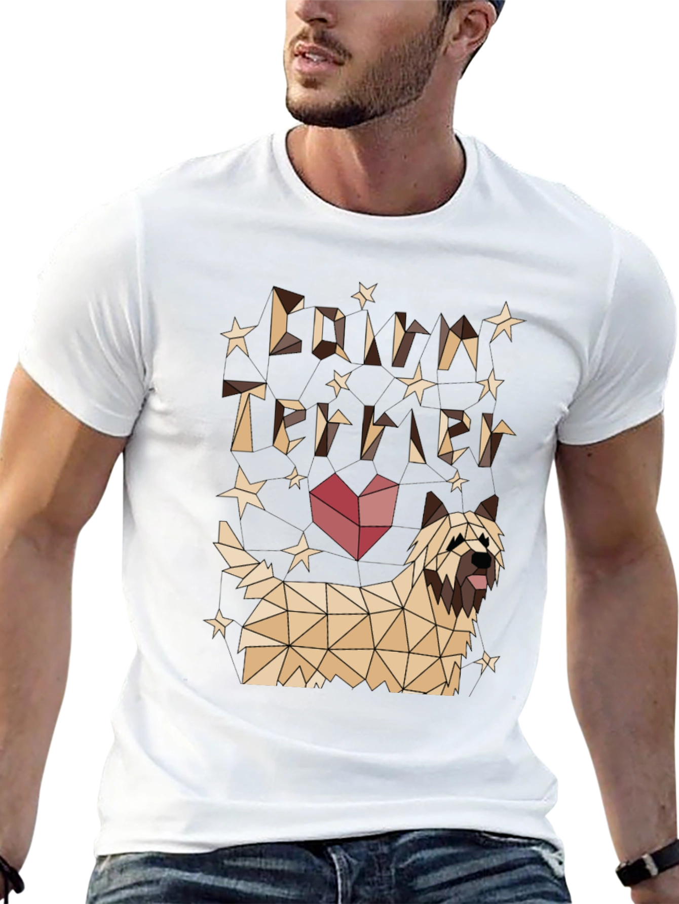 Cairn Terrier Geometric Graphic Tee