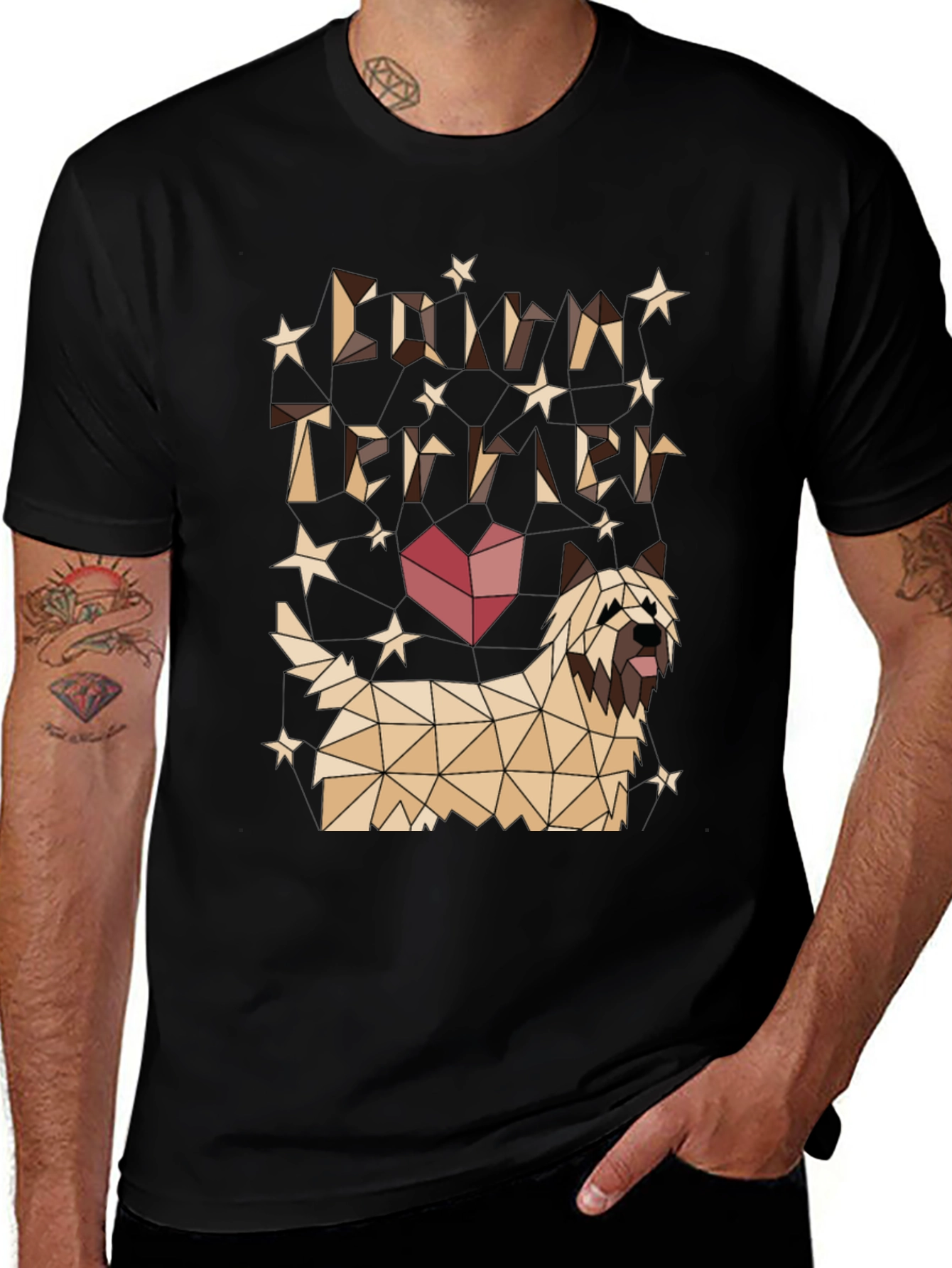 Cairn Terrier Geometric Graphic Tee