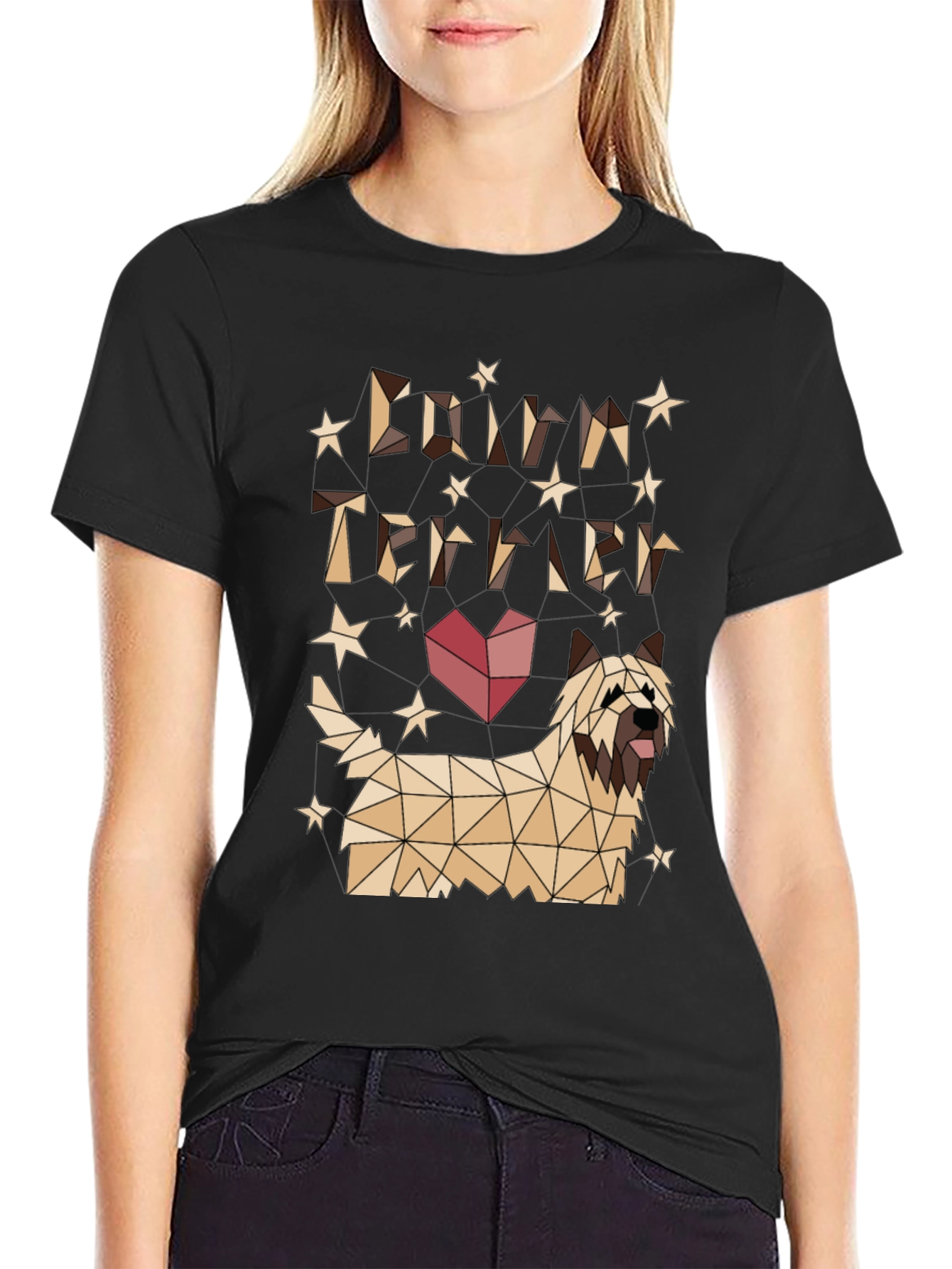Cairn Terrier Geometric Graphic Tee