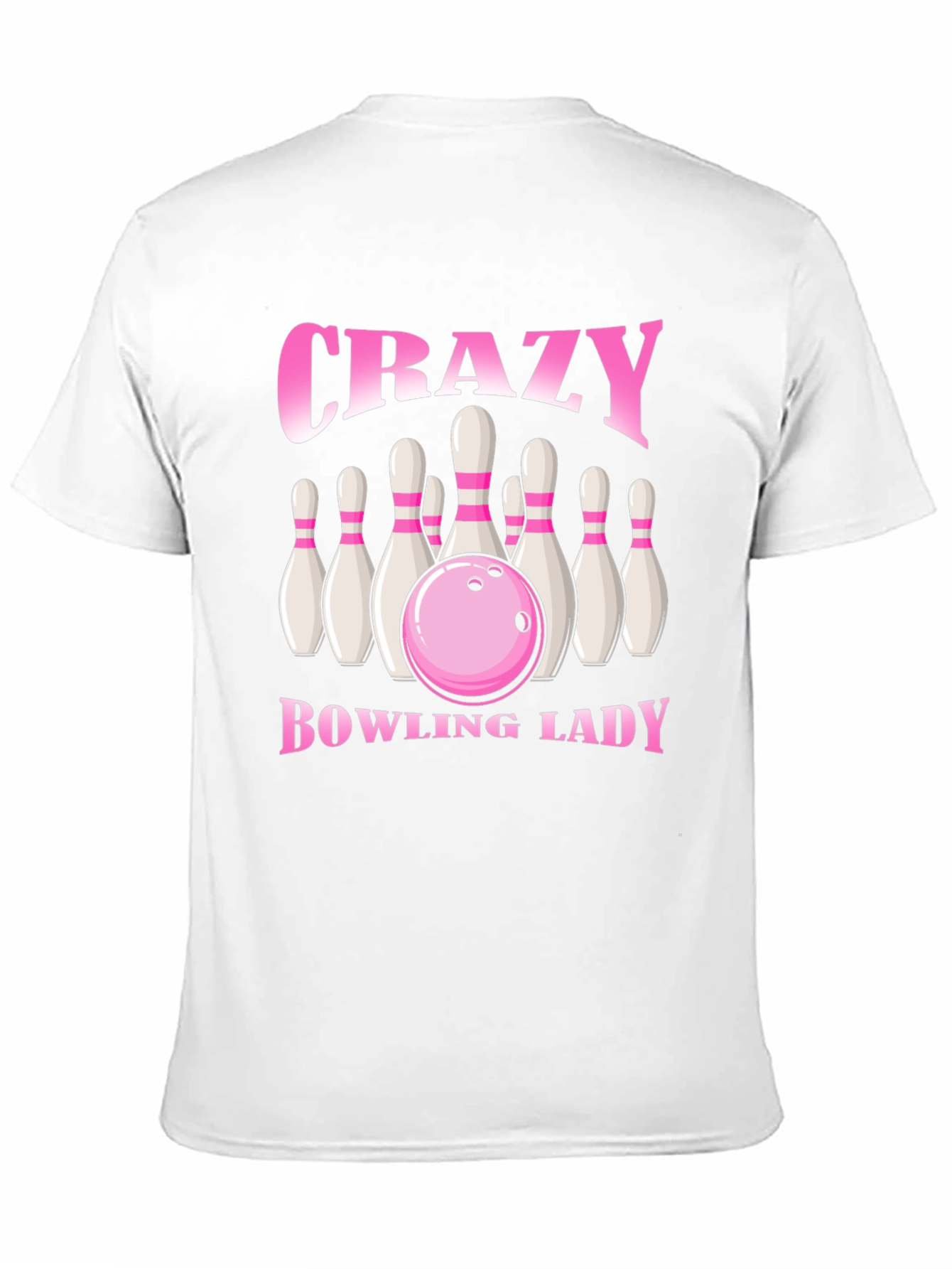 Crazy Bowling Lady T-Shirt - Black