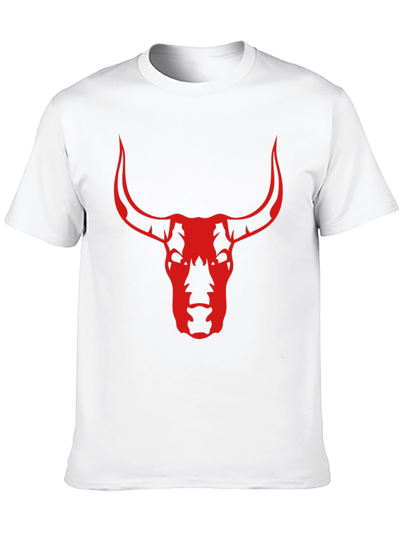 Bull Skull Graphic Tee - Black Cotton T-Shirt