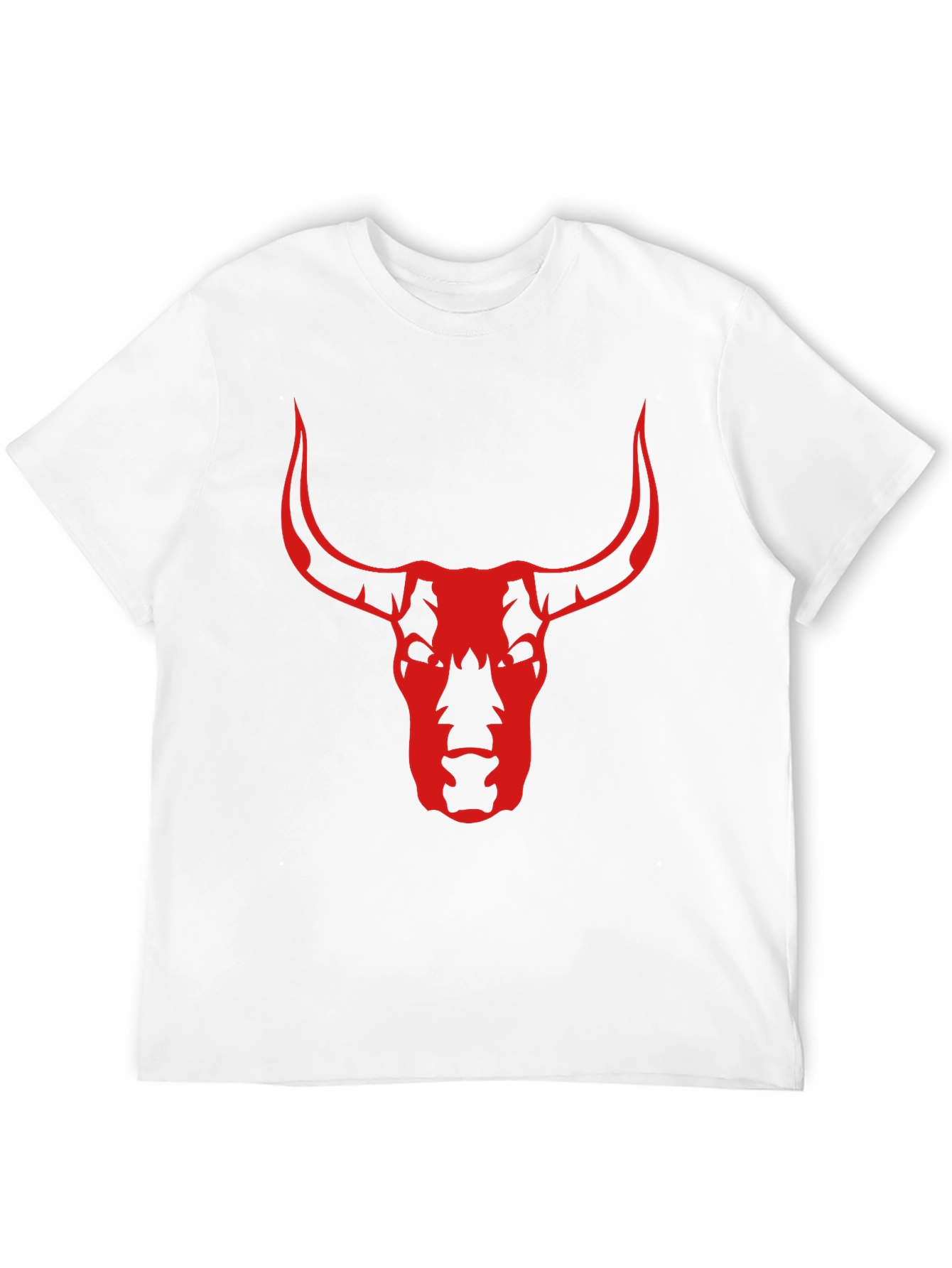 Bull Skull Graphic Tee - Black Cotton T-Shirt