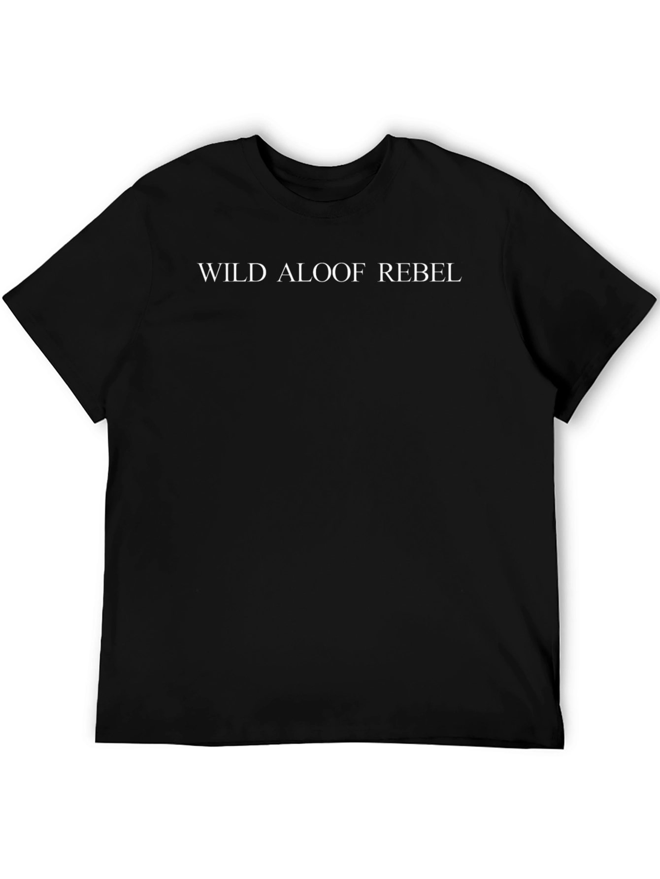 Wild Aloof Rebel Black Graphic Tee