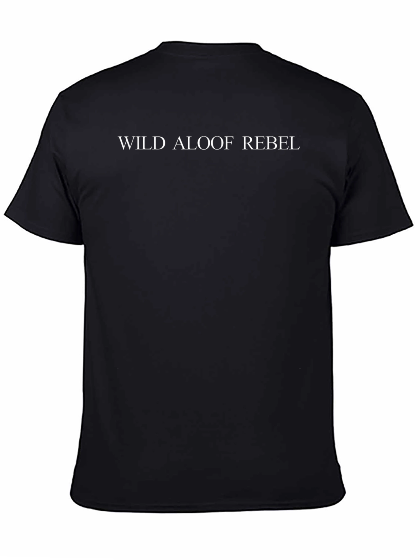Wild Aloof Rebel Black Graphic Tee