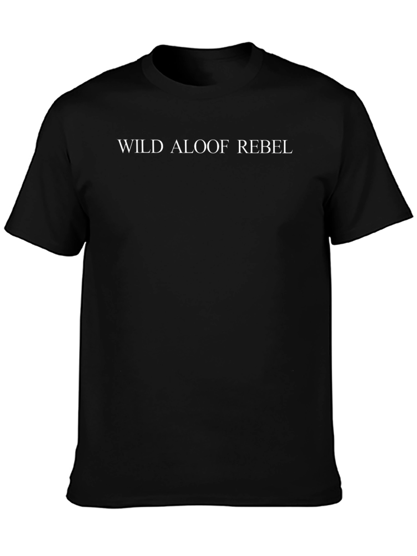 Wild Aloof Rebel Black Graphic Tee