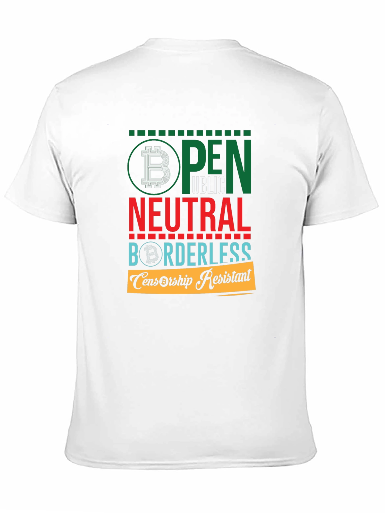 Open Public Neutral Borderless Censorship Resistant T-Shirt