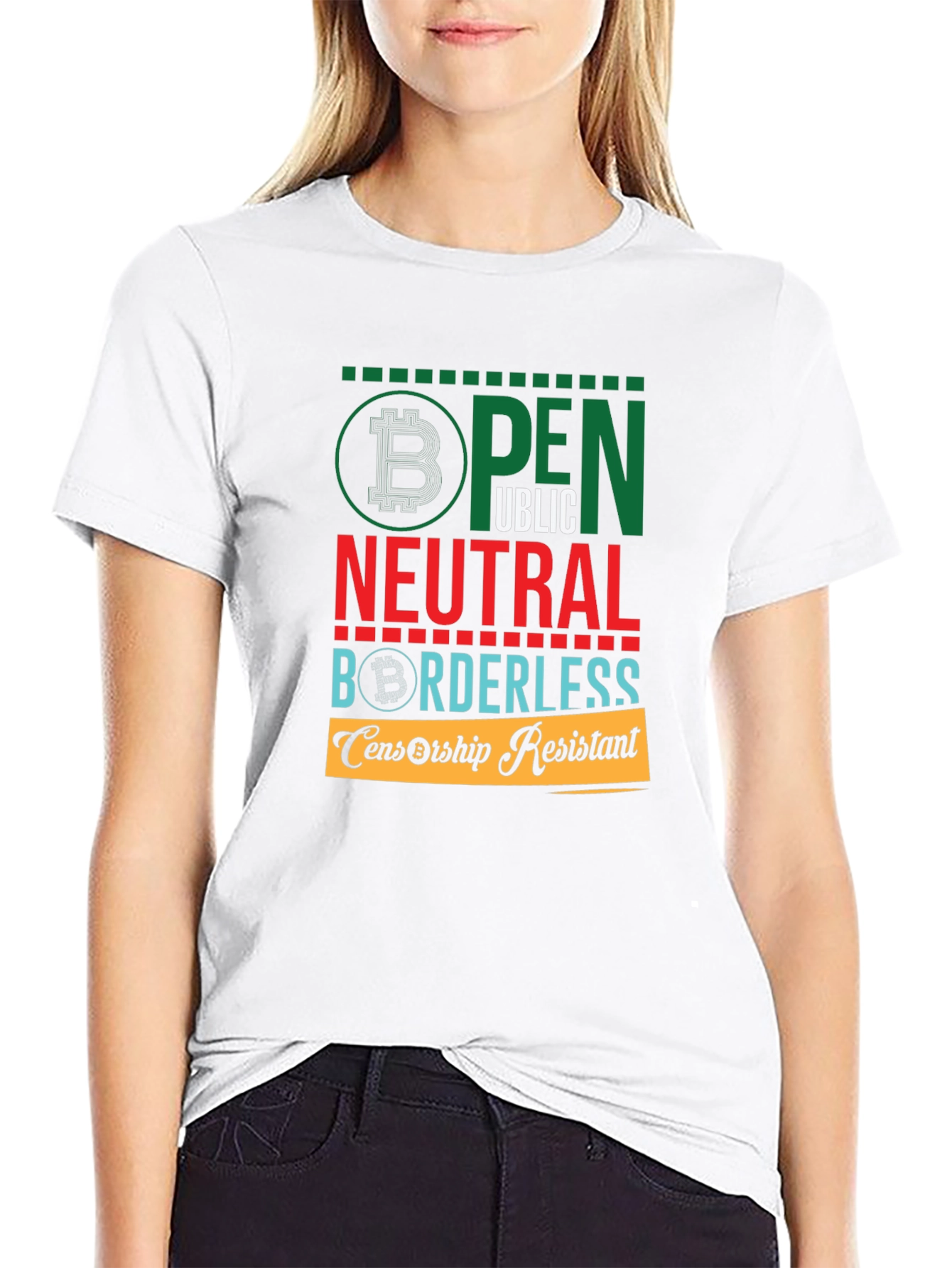 Open Public Neutral Borderless Censorship Resistant T-Shirt