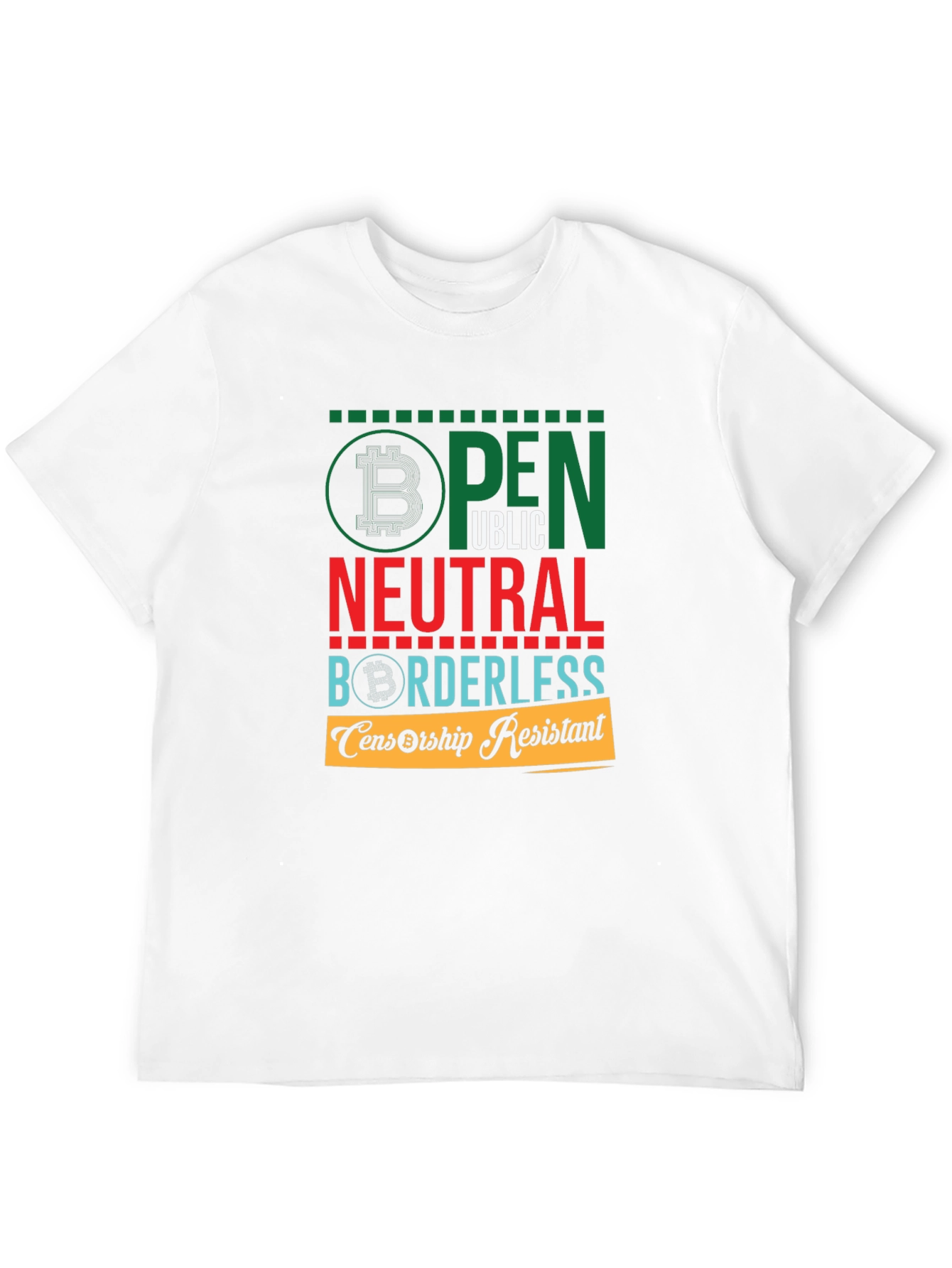 Open Public Neutral Borderless Censorship Resistant T-Shirt