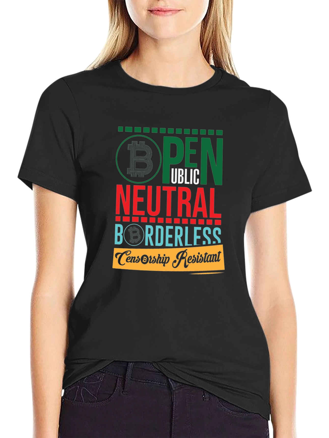 Open Public Neutral Borderless Censorship Resistant T-Shirt