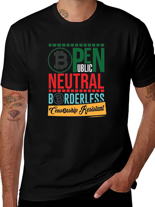 Open Public Neutral Borderless Censorship Resistant T-Shirt