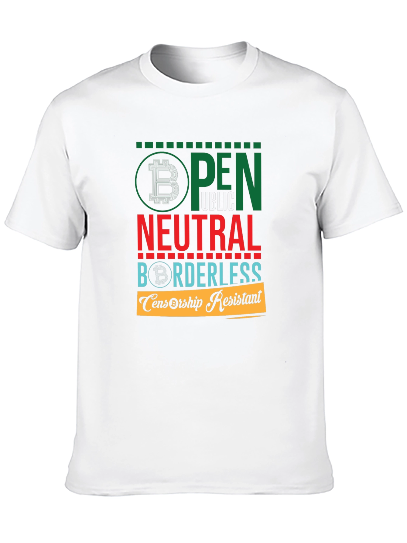 Open Public Neutral Borderless Censorship Resistant T-Shirt