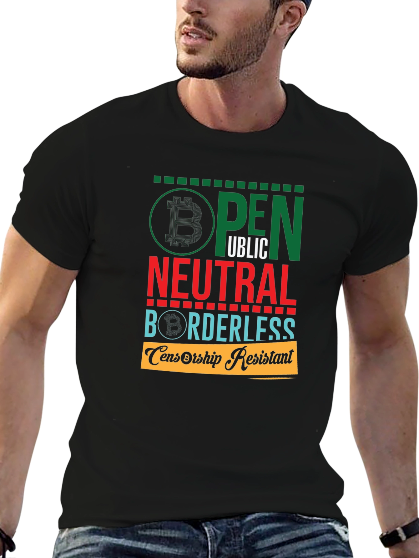 Open Public Neutral Borderless Censorship Resistant T-Shirt