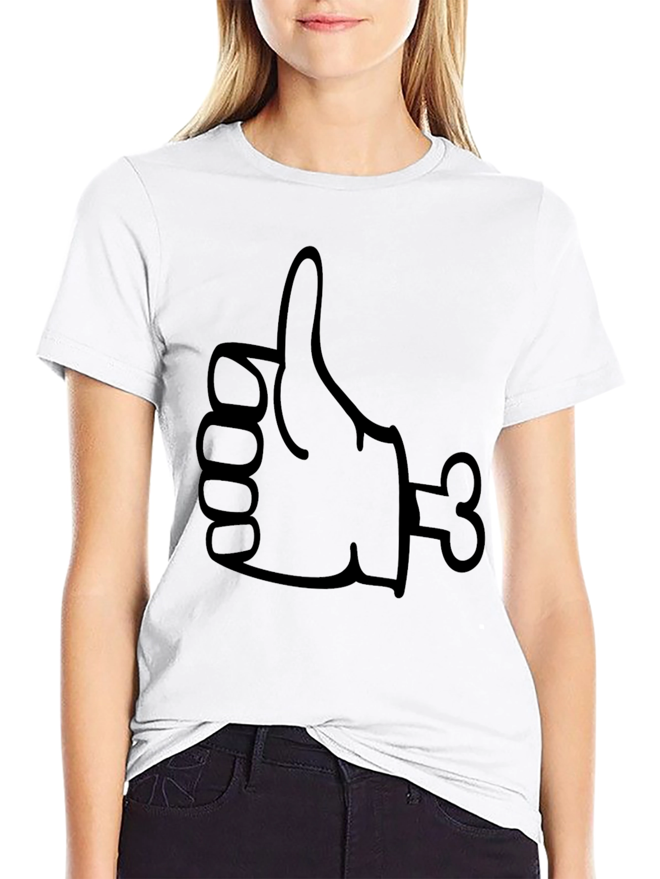 Zombie Thumbs Up Graphic T-Shirt - Black