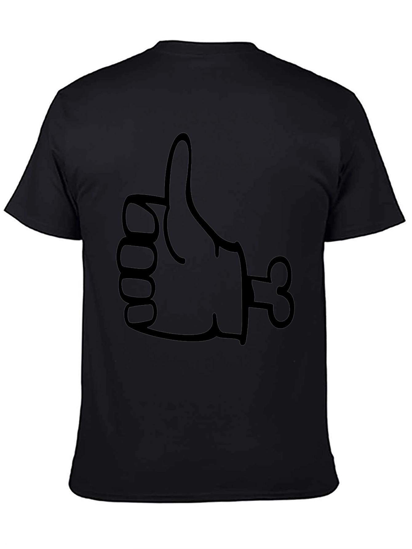 Zombie Thumbs Up Graphic T-Shirt - Black