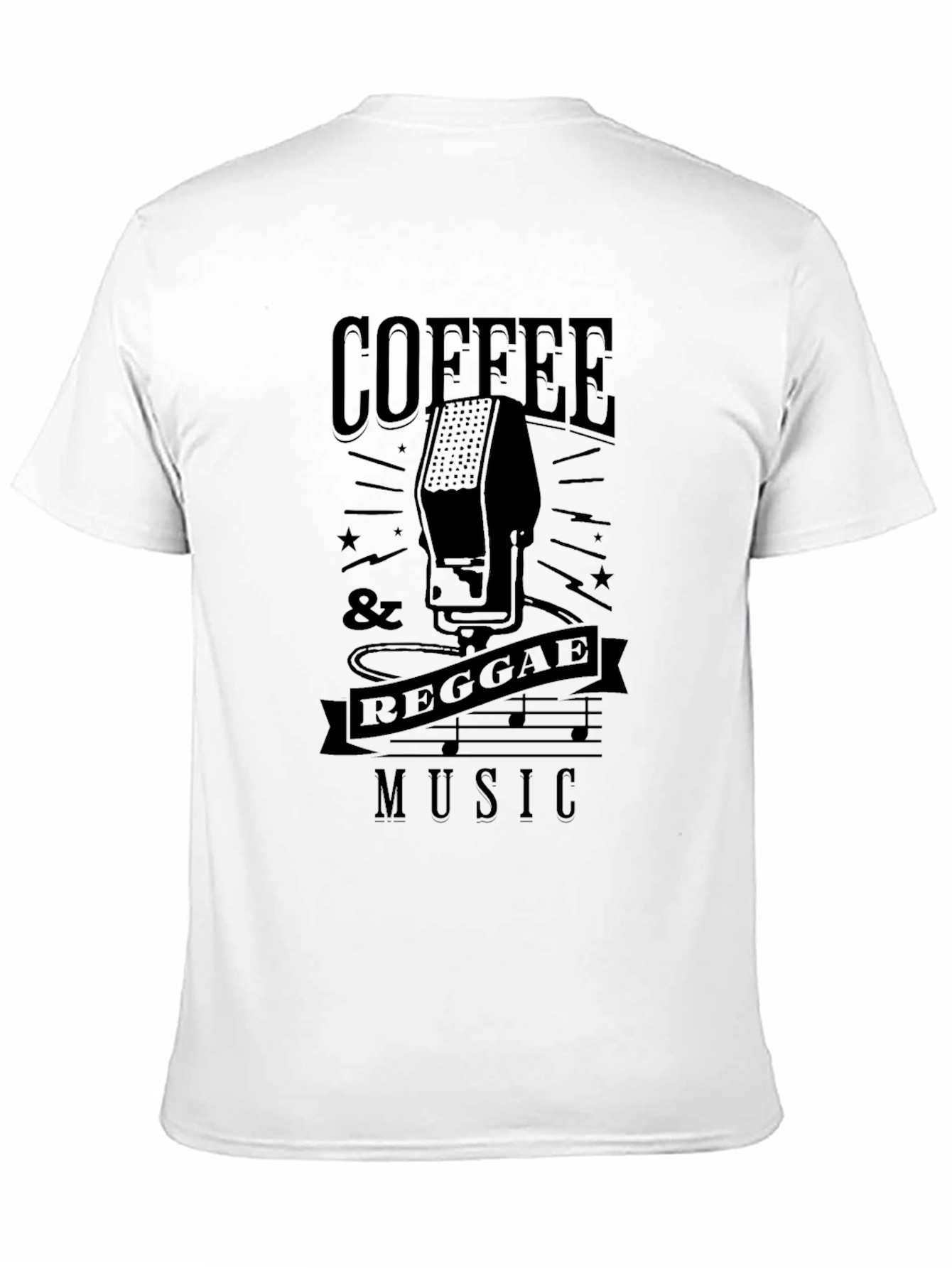 Coffee & Reggae Music Black T-Shirt