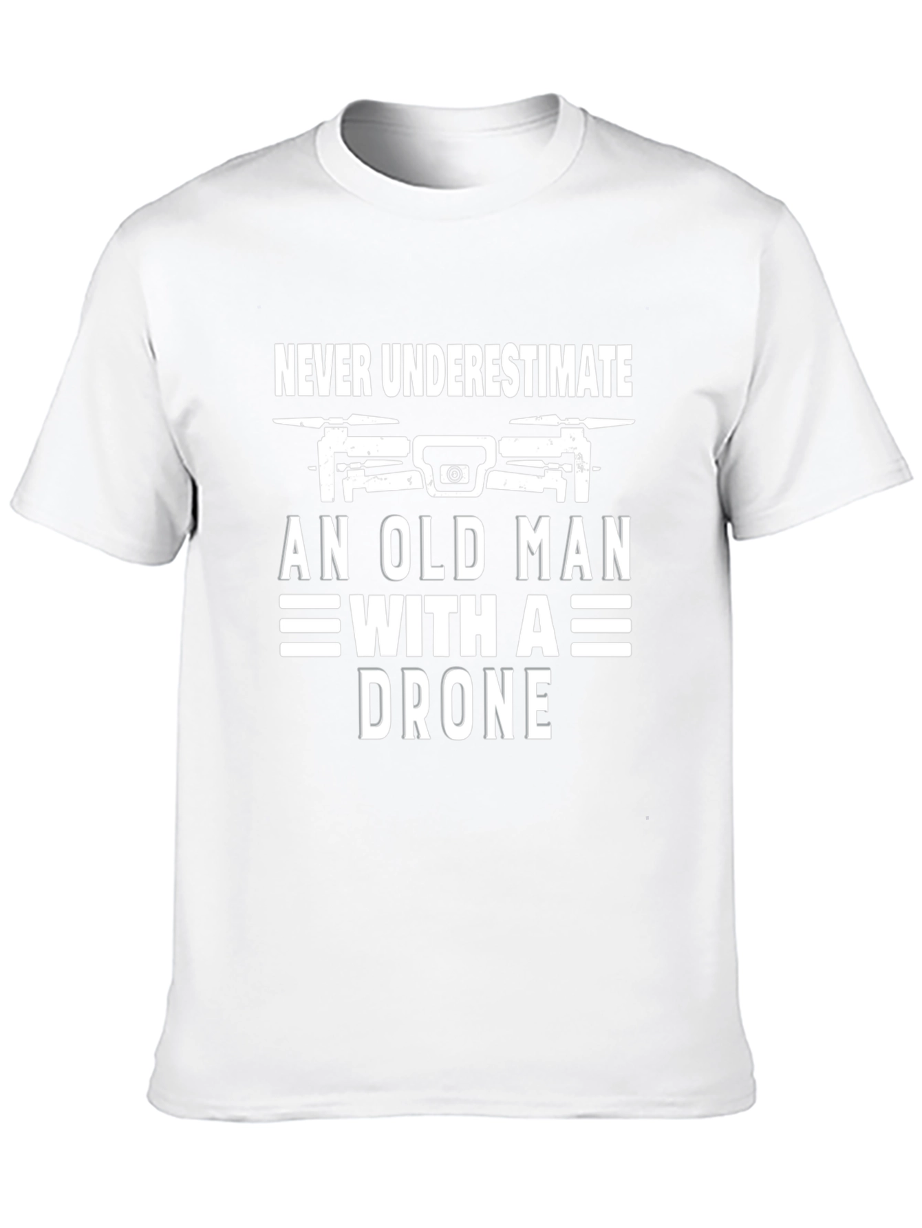Never Underestimate Old Man with Drone T-Shirt