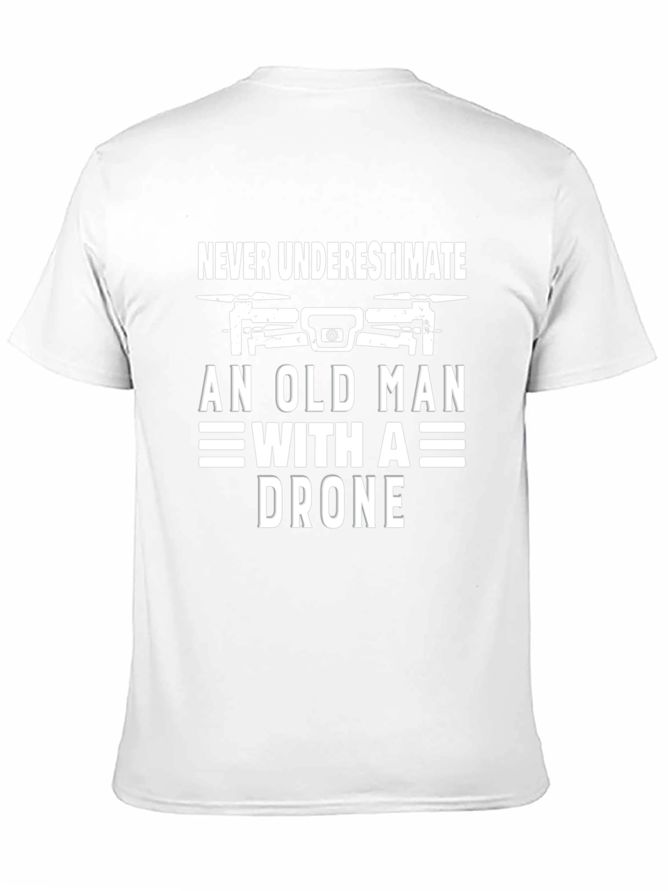Never Underestimate Old Man with Drone T-Shirt