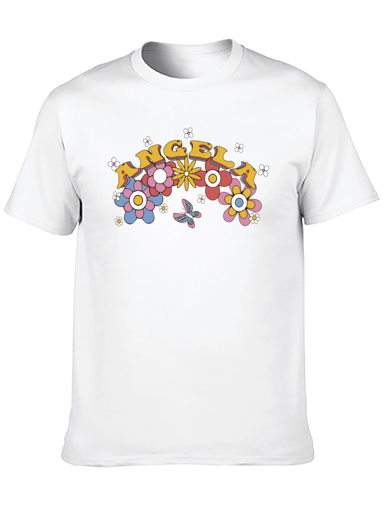 Angel Floral Retro T-Shirt