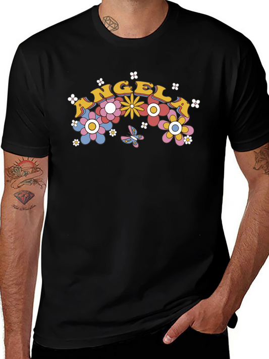 Angel Floral Retro T-Shirt