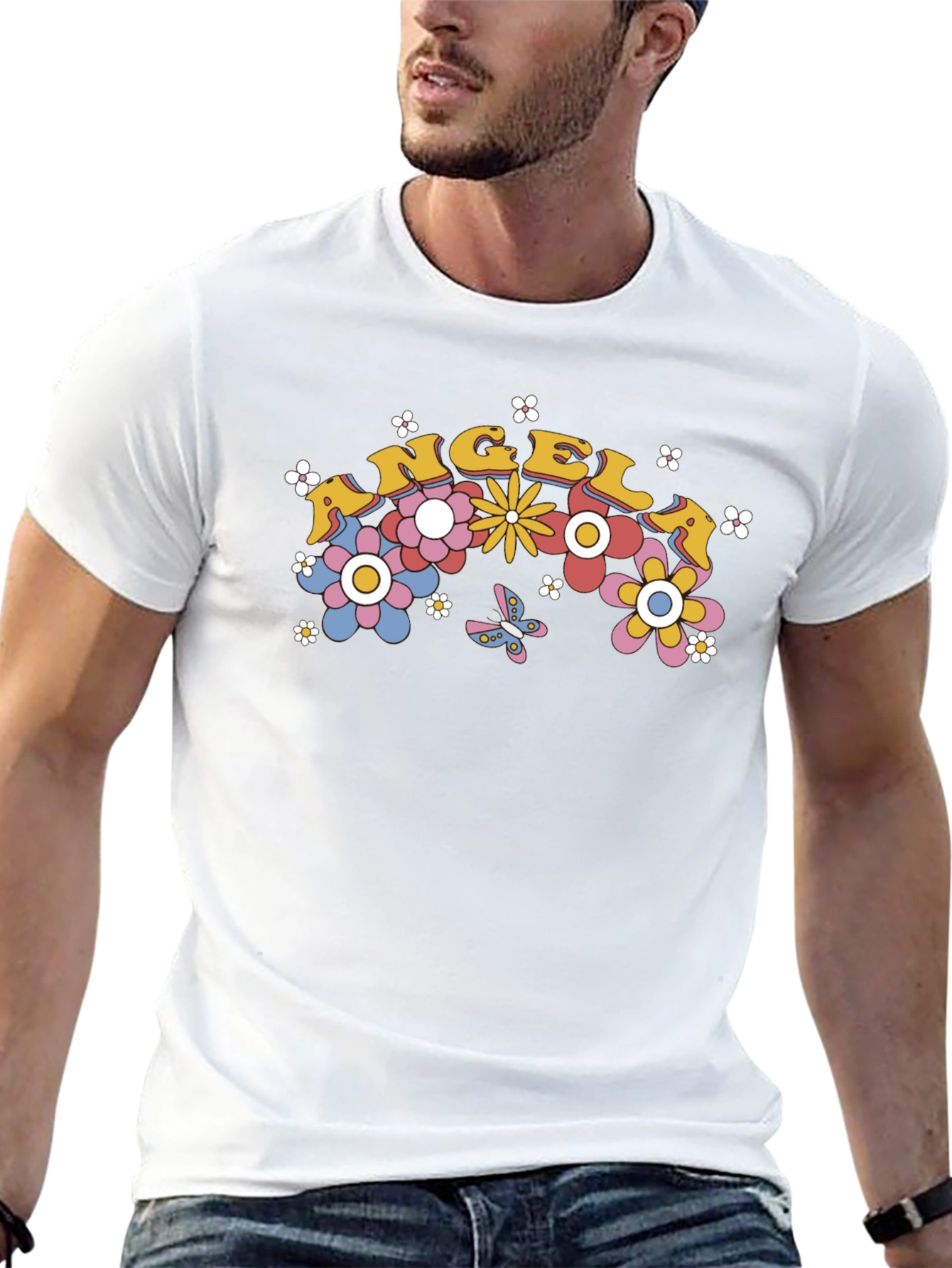 Angel Floral Retro T-Shirt