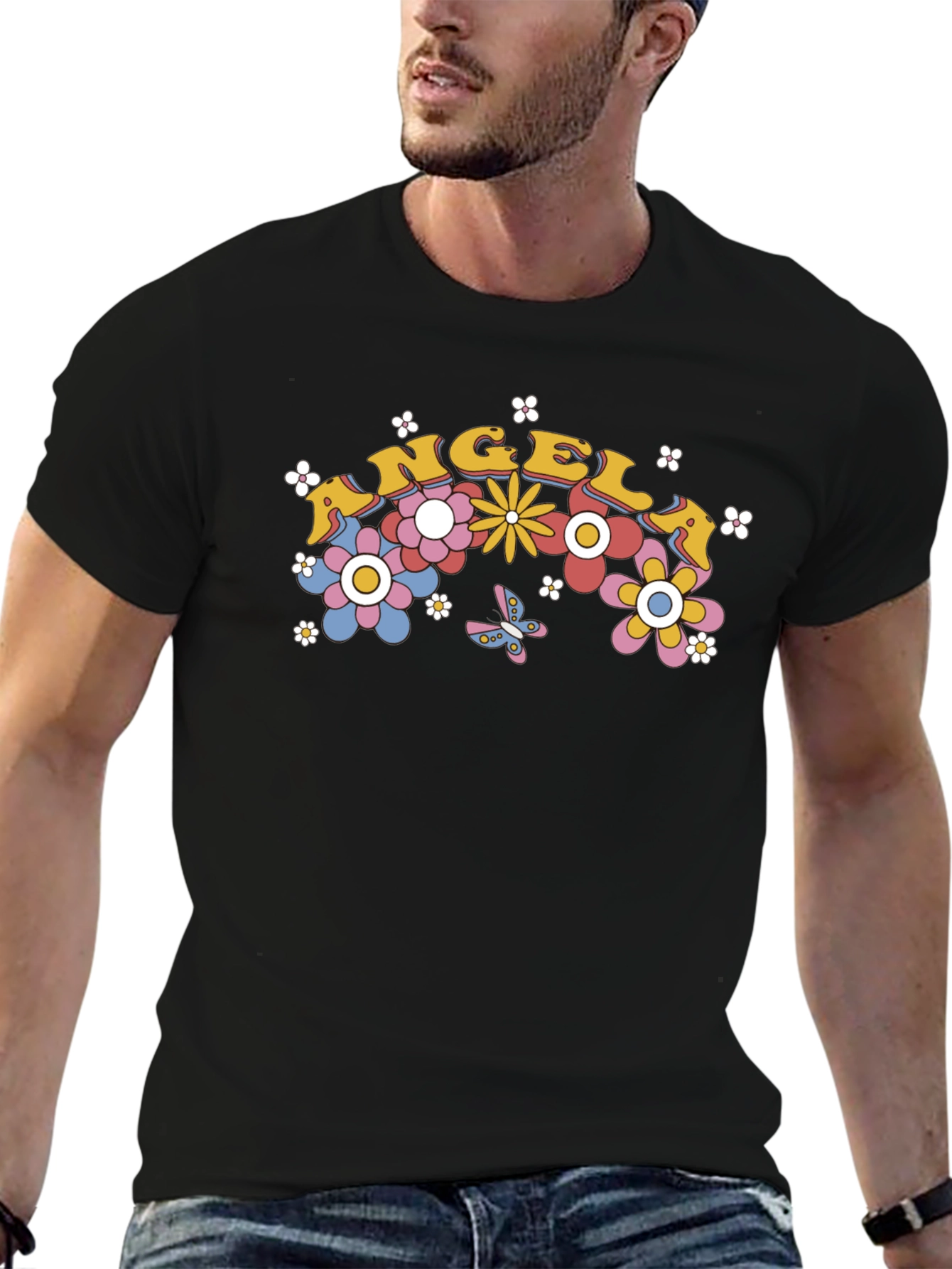 Angel Floral Retro T-Shirt