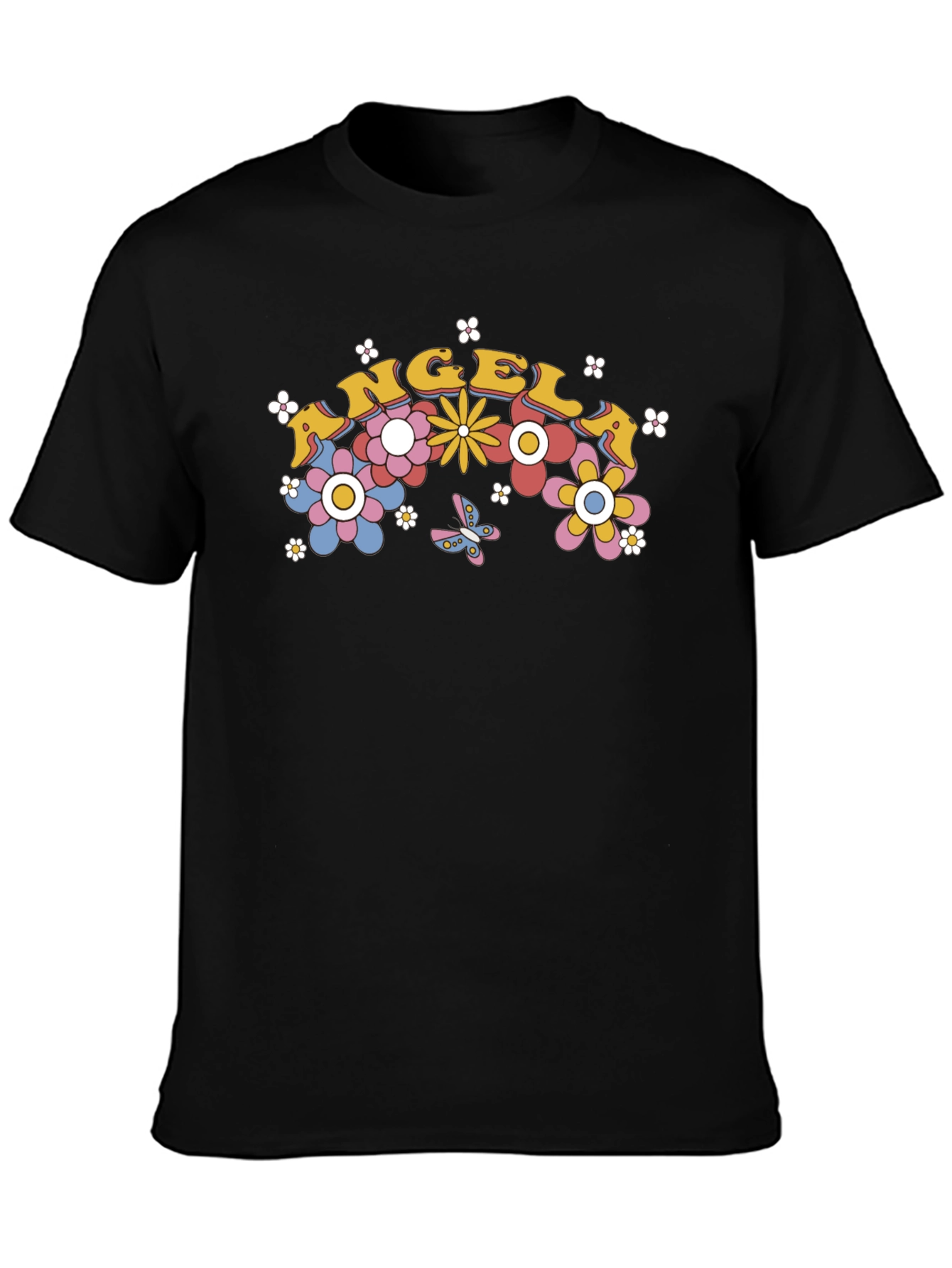 Angel Floral Retro T-Shirt