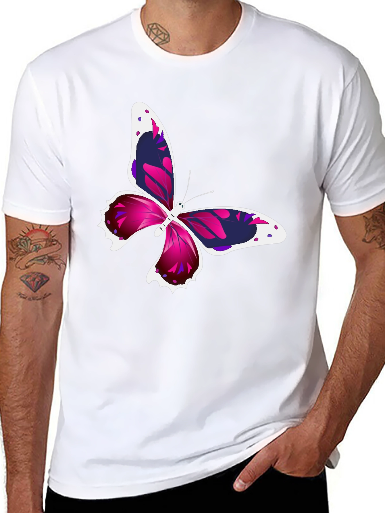 Butterfly Graphic Black T-Shirt