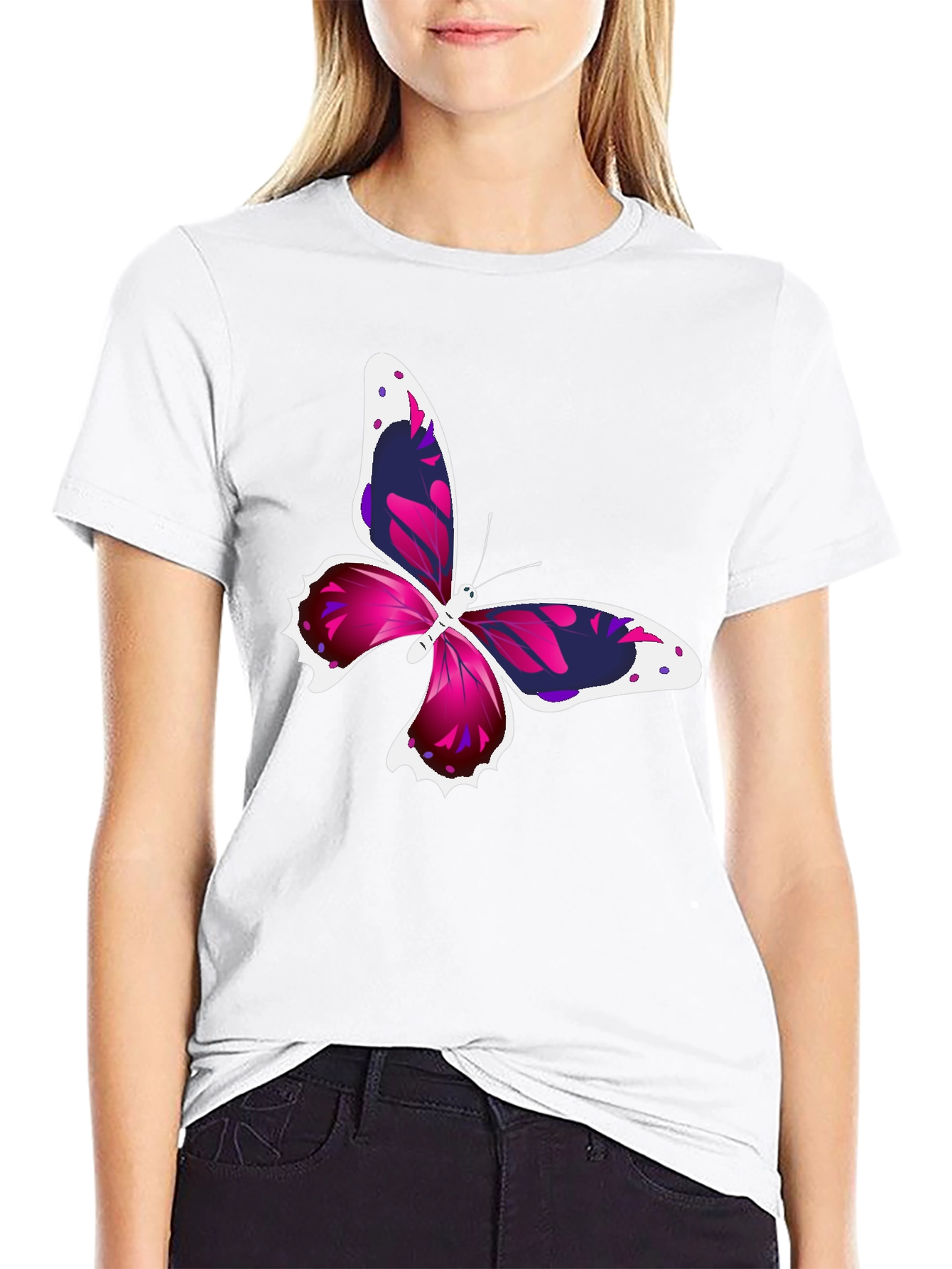 Butterfly Graphic Black T-Shirt