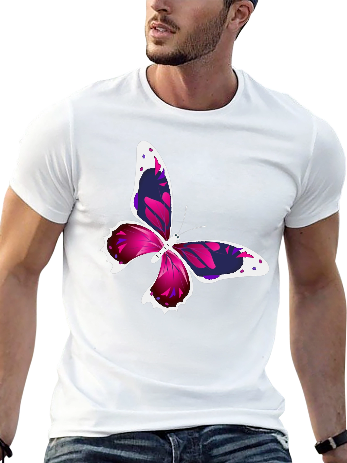 Butterfly Graphic Black T-Shirt