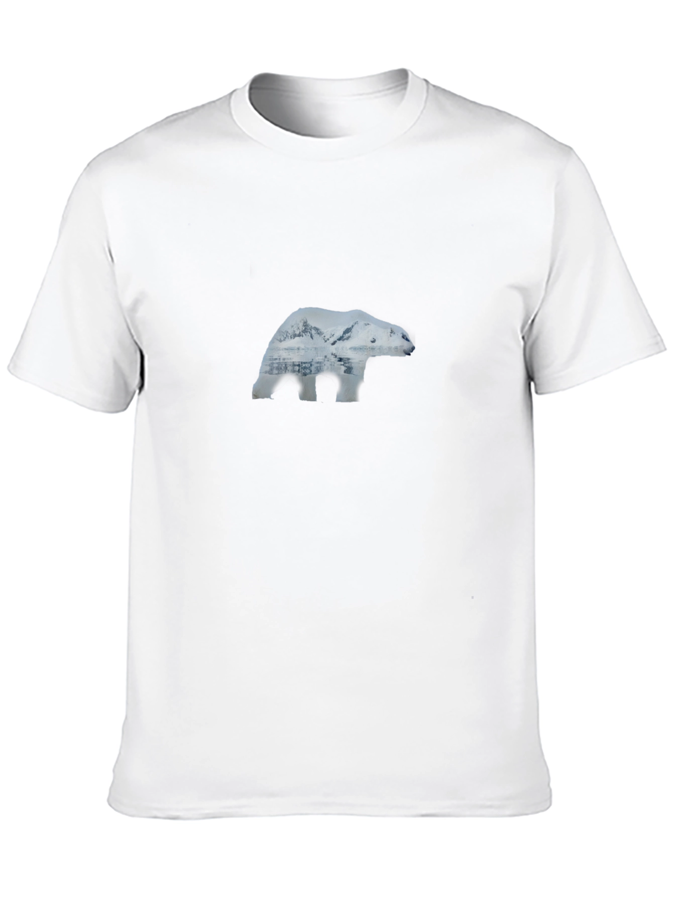 Polar Bear Landscape Graphic Tee - Black