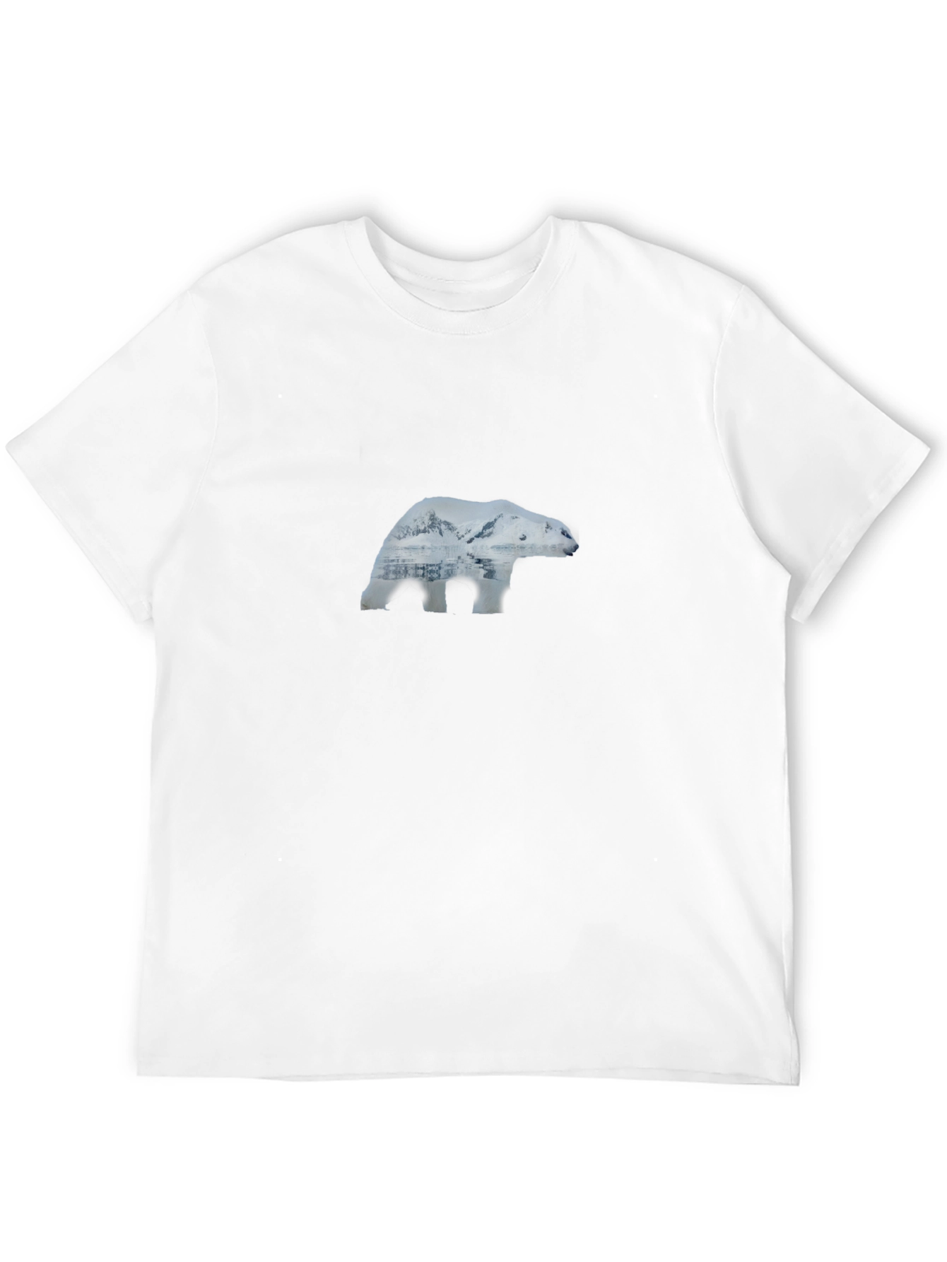 Polar Bear Landscape Graphic Tee - Black
