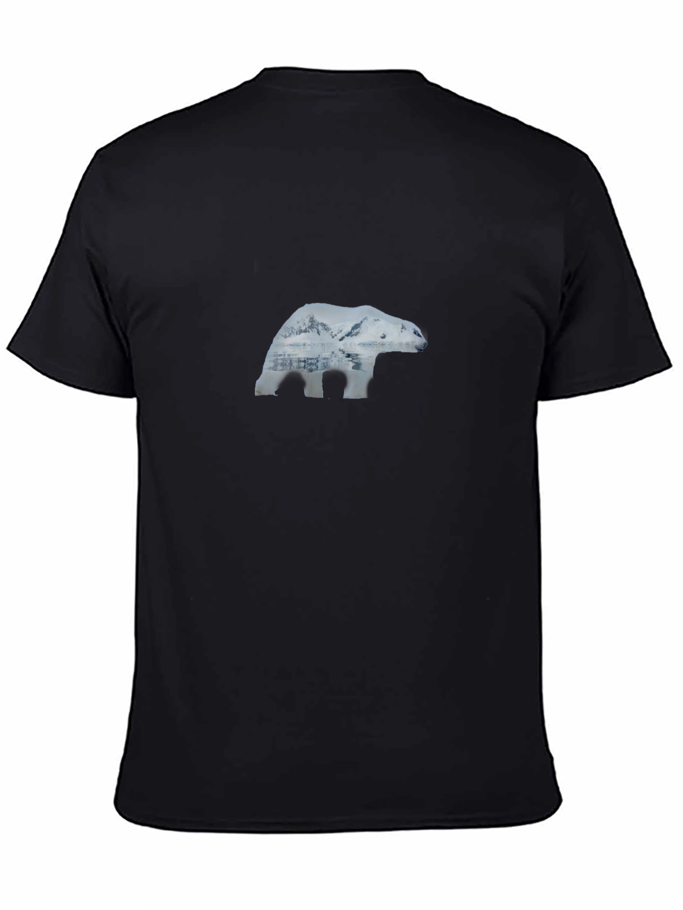 Polar Bear Landscape Graphic Tee - Black